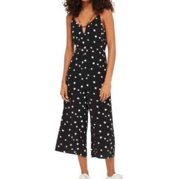 Topshop Polka Dot Jumper Rockbilly Spaghetti Strap Black White Retro Y2K - Picture 2 of 8